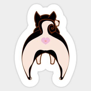 Black and Tan Shiba Inu Puppy Butt Sticker